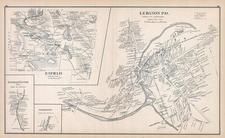 Enfield, Lebanon Town, Enfield Center, Locke Town, New Hampshire State Atlas 1892 Uncolored